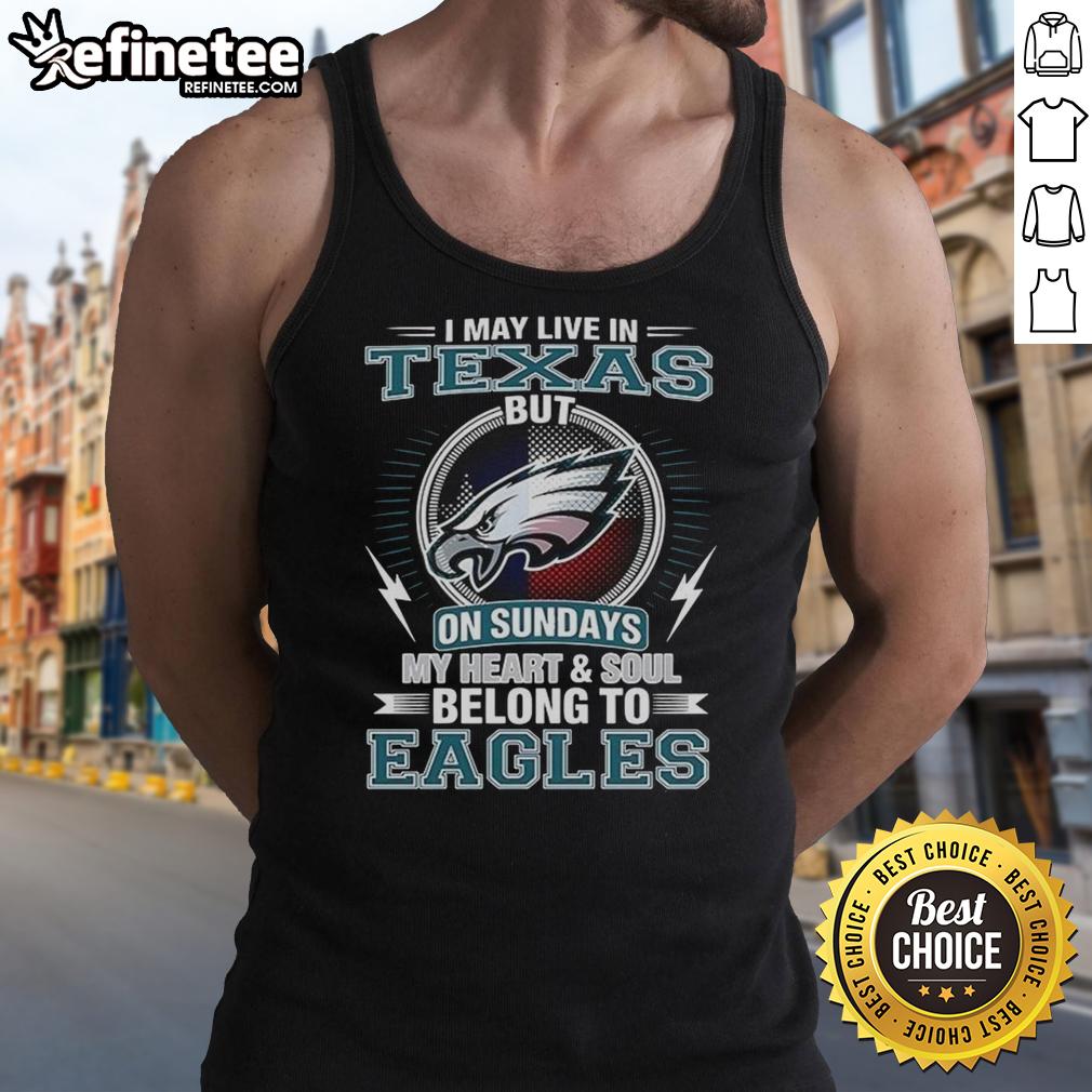 Original Philadelphia Eagles NFL tank top, perfect for fans who live in Texas but root for the Eagles on Sundays.
