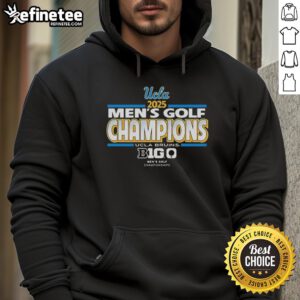 Original UCLA Bruins 2025 Big Ten Conference Men's Golf Championship hoodie in blue, showcasing team pride and style.