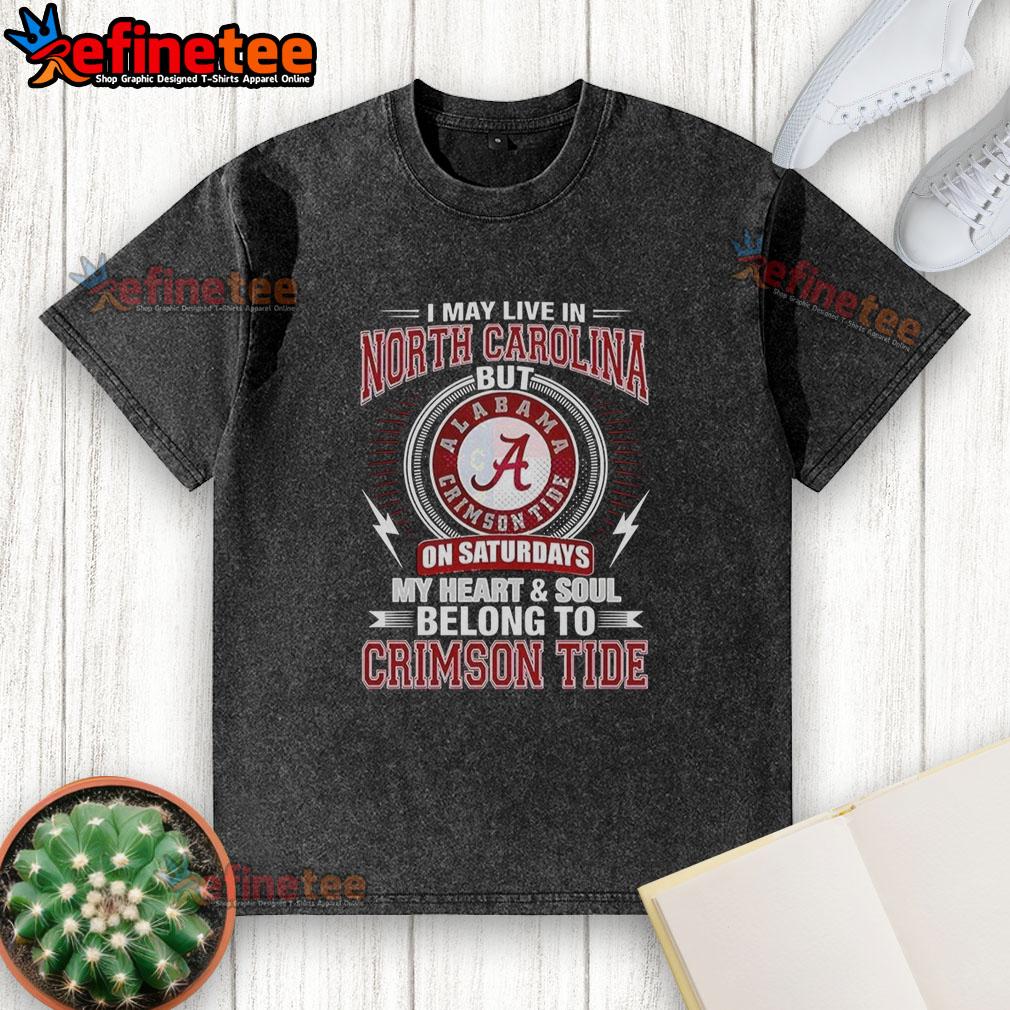 Premium Alabama Crimson Tide washed t-shirt for fans in North Carolina, showcasing team spirit every Sunday.