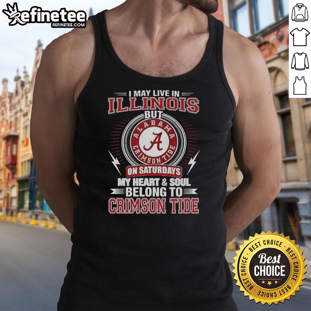 Premium Alabama Crimson Tide tank top showcasing pride for Crimson Tide fans in Illinois on Sundays.