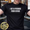 Premium 'I Got Ai Psychosis From Stack' T-Shirt featuring bold text design, perfect for AI enthusiasts and casual wear.