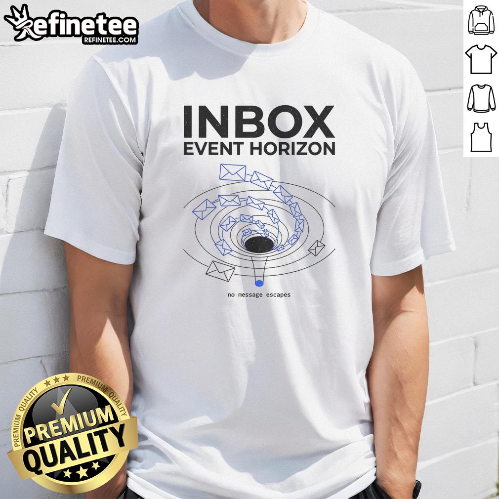Stylish Pretty Inbox Event Horizon T-Shirt featuring a vibrant cosmic design, perfect for space enthusiasts and casual wear.