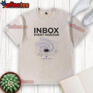 Alt Text: Pretty Inbox Event Horizon washed t-shirt featuring a vibrant design, perfect for casual wear and stylish outfits.