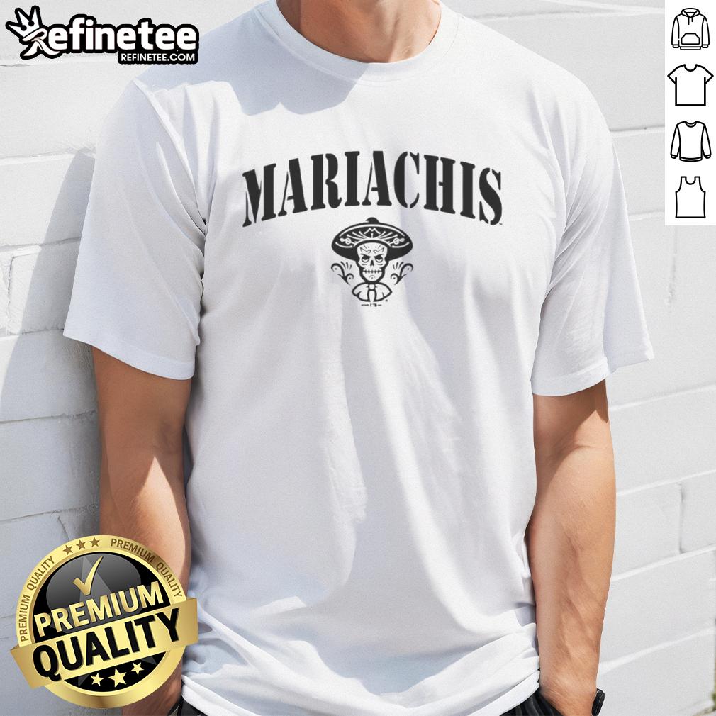 Pretty Mariachis Day Of The Dead Sugar Skull T-Shirt featuring vibrant colors and intricate sugar skull designs.