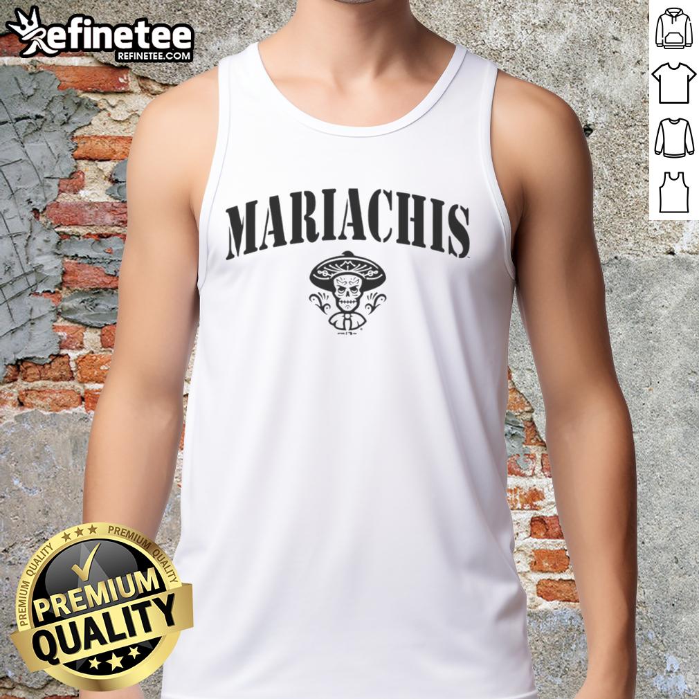 Pretty Mariachis Day of the Dead sugar skull tank top for vibrant celebrations and festive fashion.