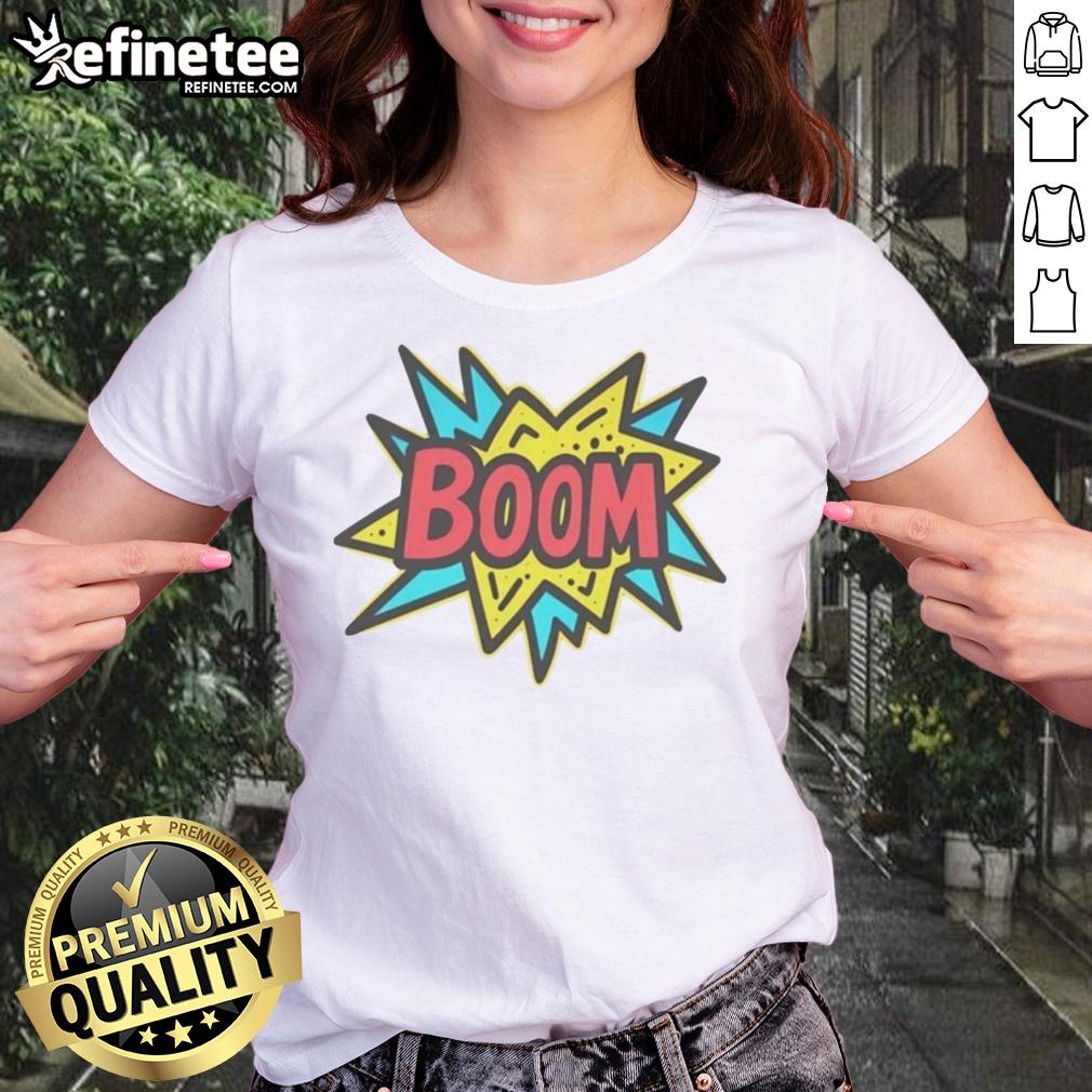 Pretty The Crash Dad Boom Ladies Tee in vibrant colors, perfect for casual wear and showcasing your unique style.