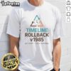 Stylish Pretty Timeline Rollback V1985 T-Shirt featuring retro design, perfect for vintage fashion enthusiasts.