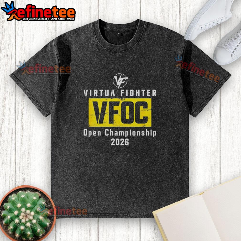 Top VFoc Virtua Fighter Open Championship 2026 washed t-shirt featuring vibrant graphics and comfortable fit.