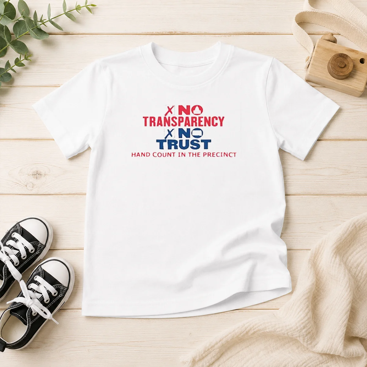 Awesome No Transparency No Trust Hand Count In The Precinct Kids T-Shirt