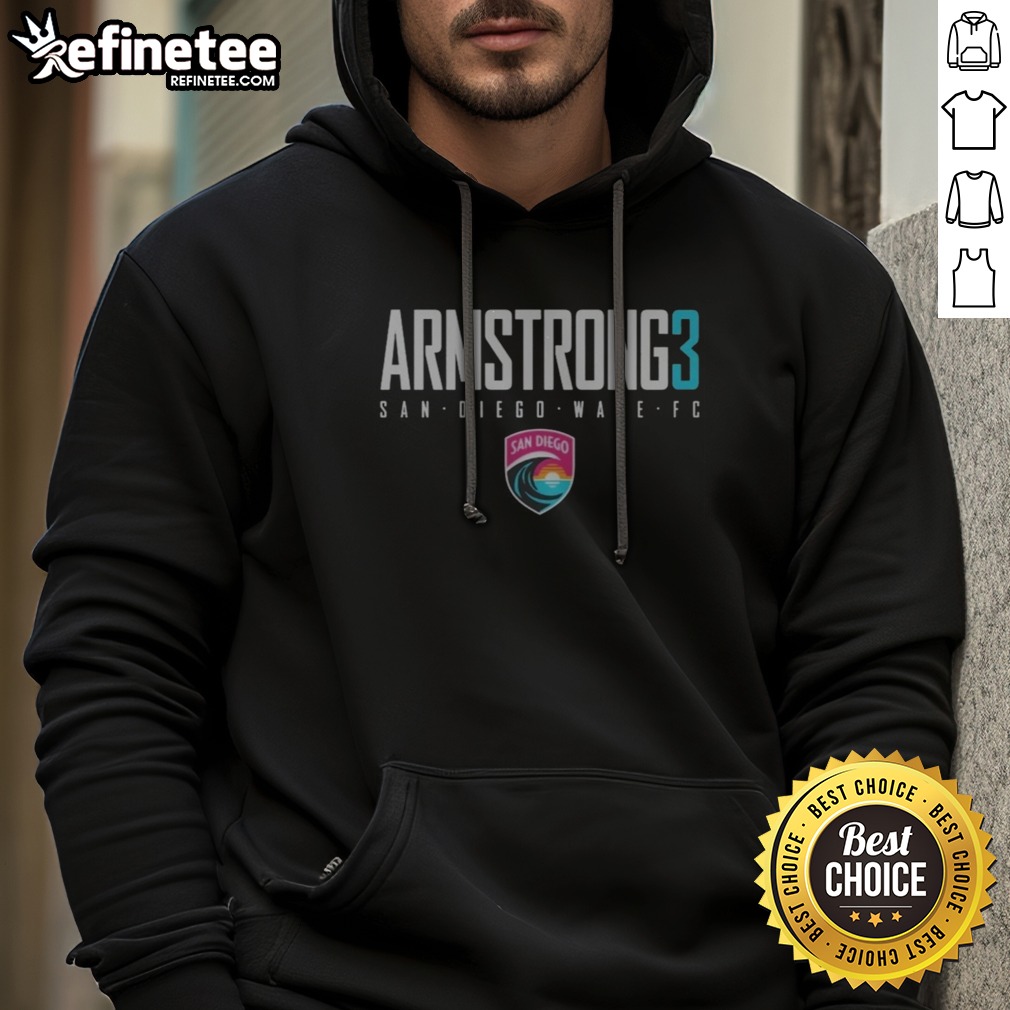 Awesome San Diego Wave FC Armstrong 3 Player Logo NWSL Soccer T Shirt on Hoodie Awesome San Diego Wave FC Armstrong 3 Player Logo NWSL Soccer T Shirt shown as a hoodie preview