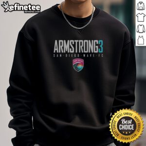 Awesome San Diego Wave FC Armstrong 3 Player Logo NWSL Soccer sweatshirt featuring vibrant team colors