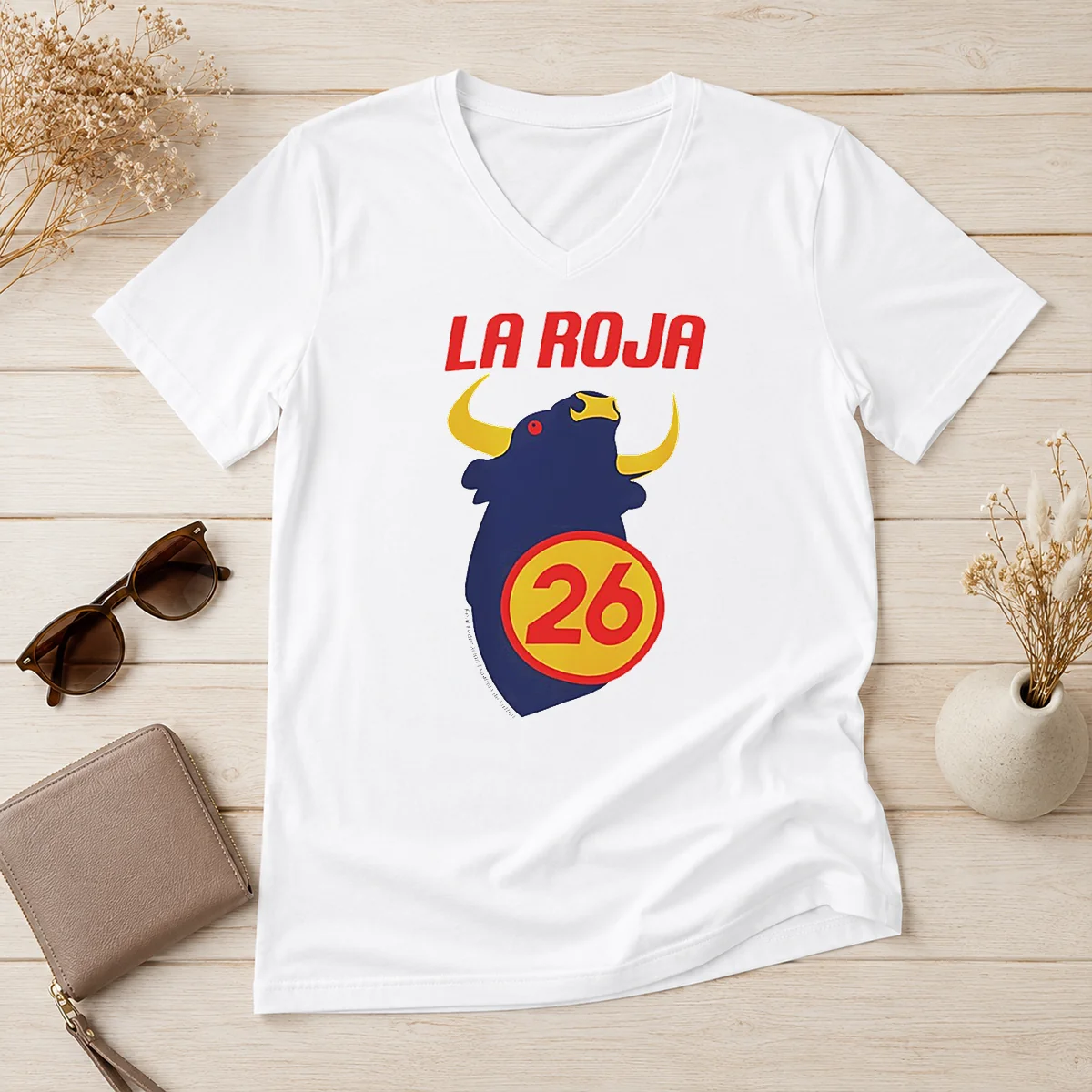 Awesome Spain La Roja World Cup V-Neck Shirt Awesome Spain La Roja World Cup V-Neck Shirt