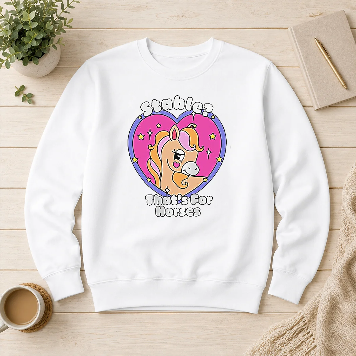 Awesome Stable Thats For Horses Horse Pun Funny Animal Sweater