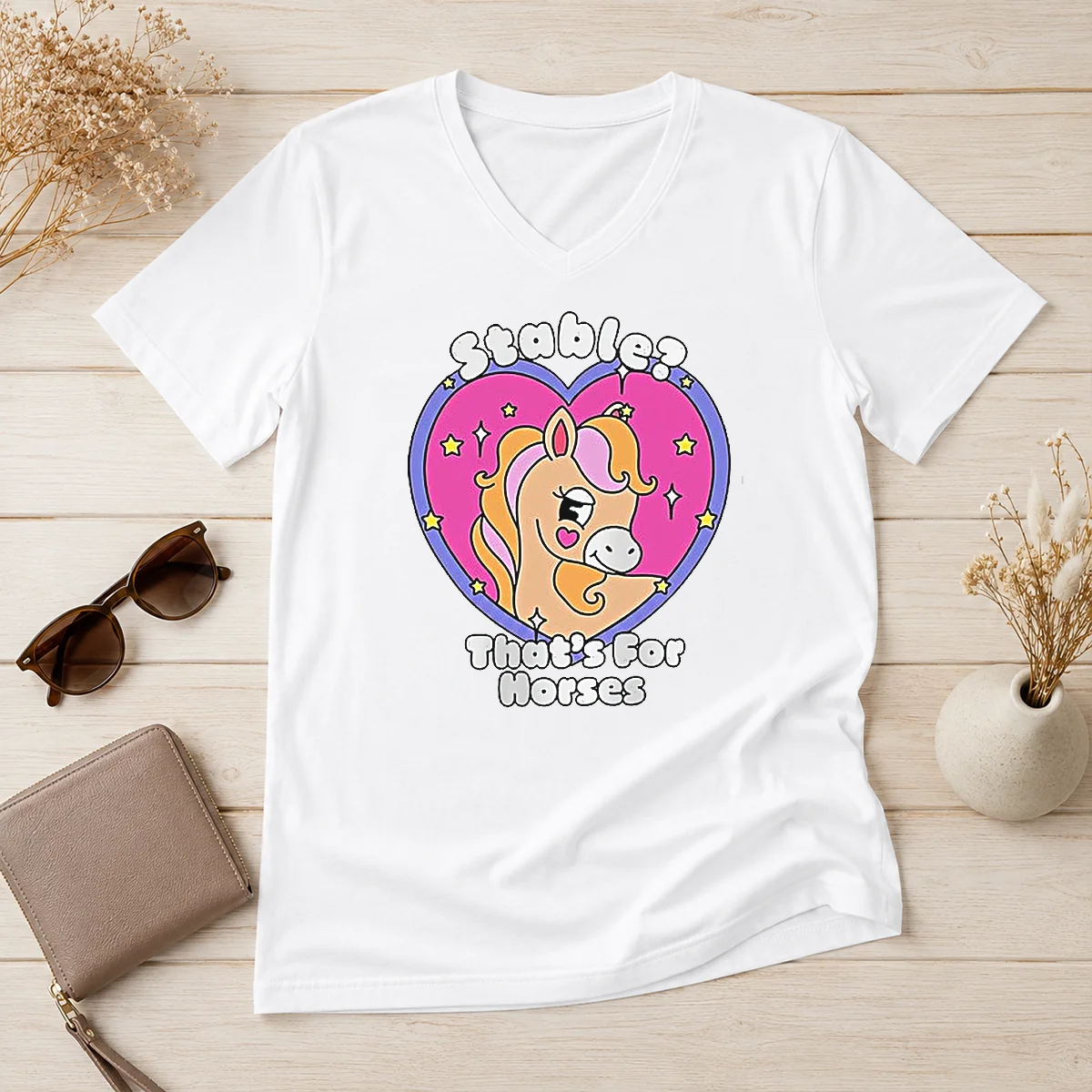 Awesome Stable Thats For Horses Horse V-Neck Shirt Awesome Stable Thats For Horses Horse V-Neck Shirt