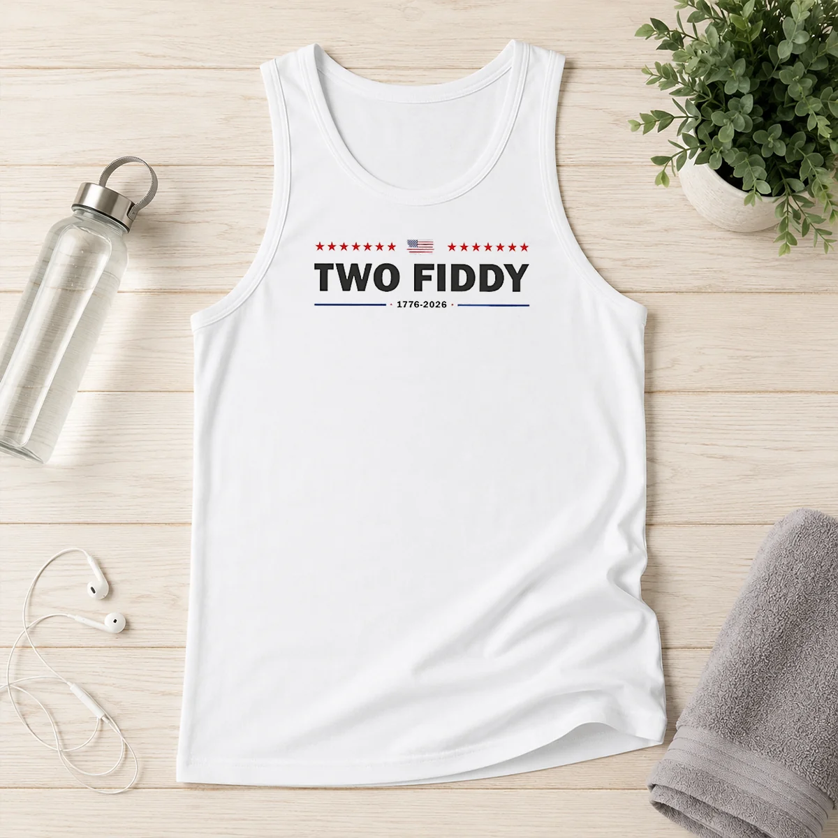 Awesome Two Fiddy 1776 2026 Patriotic USA 250th Years American Flag 4th Of July Tank Top