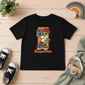 Awesome Vans Warped Tour Alien Kids T Shirt featuring a colorful alien graphic on a comfortable cotton fabric