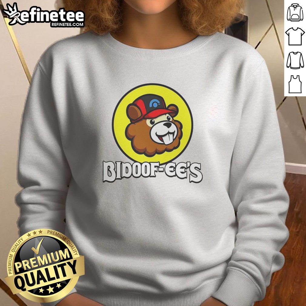 Funny Bidoof Ees Bidoof Buc Ees Logo T Shirt on Sweatshirt Funny Bidoof Ees Bidoof Buc Ees Logo T Shirt shown as a sweatshirt preview