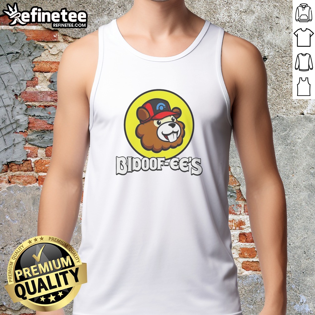 Funny Bidoof Ees Bidoof Buc Ees Logo T Shirt on Tank Top Funny Bidoof Ees Bidoof Buc Ees Logo T Shirt shown as a tank top preview