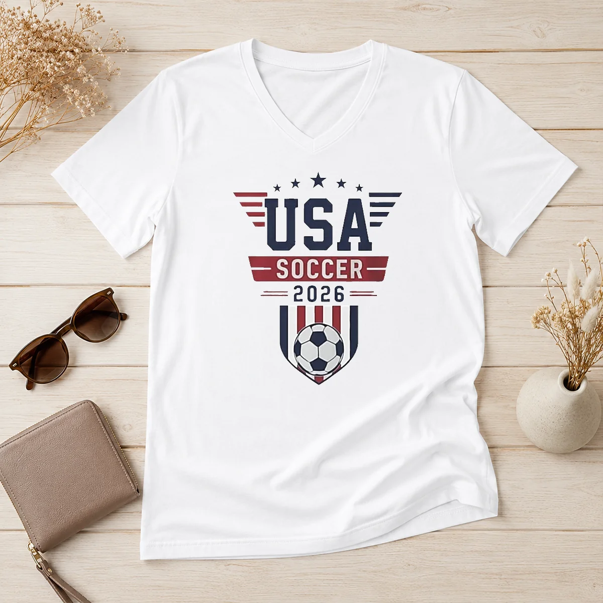 Funny USA Soccer WC 2026 V-Neck Shirt Funny USA Soccer WC 2026 V-Neck Shirt