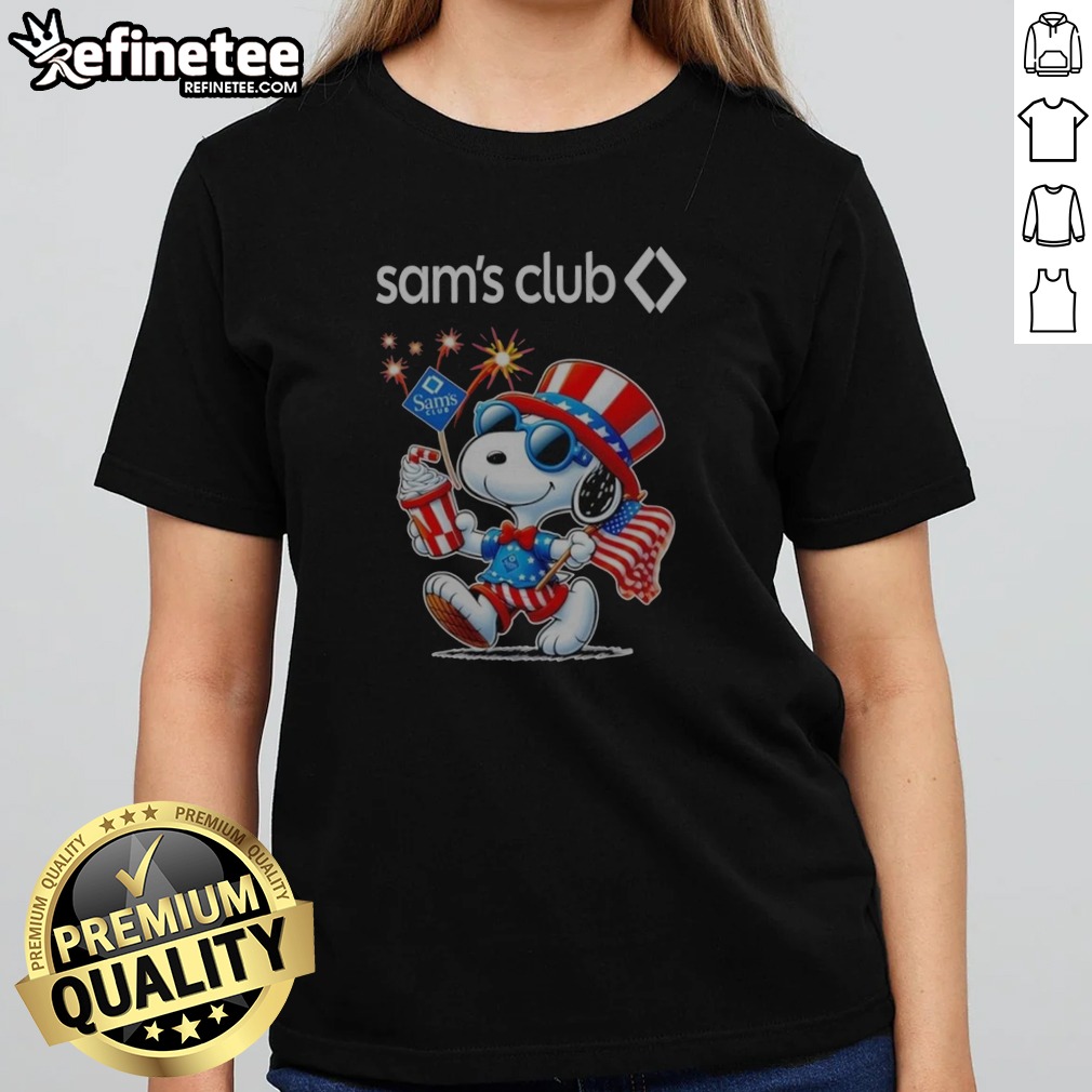 Good Snoopy X Sam'S Club Fourth Of July American 250 Years 1776 2026 Fireworks T Shirt on Classic Shirt Good Snoopy X Sam'S Club Fourth Of July American 250 Years 1776 2026 Fireworks T Shirt shown as a classic shirt preview