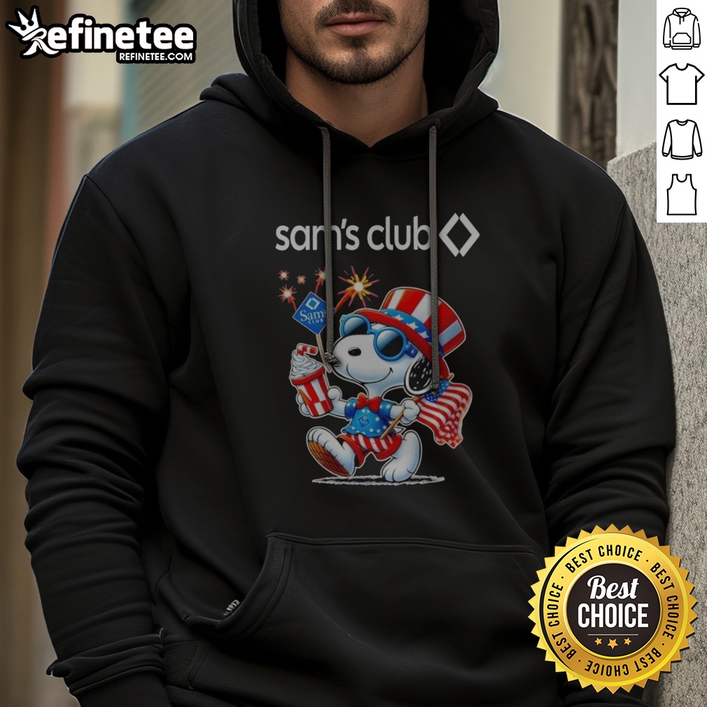 Good Snoopy X Sam'S Club Fourth Of July American 250 Years 1776 2026 Fireworks T Shirt on Hoodie Good Snoopy X Sam'S Club Fourth Of July American 250 Years 1776 2026 Fireworks T Shirt shown as a hoodie preview