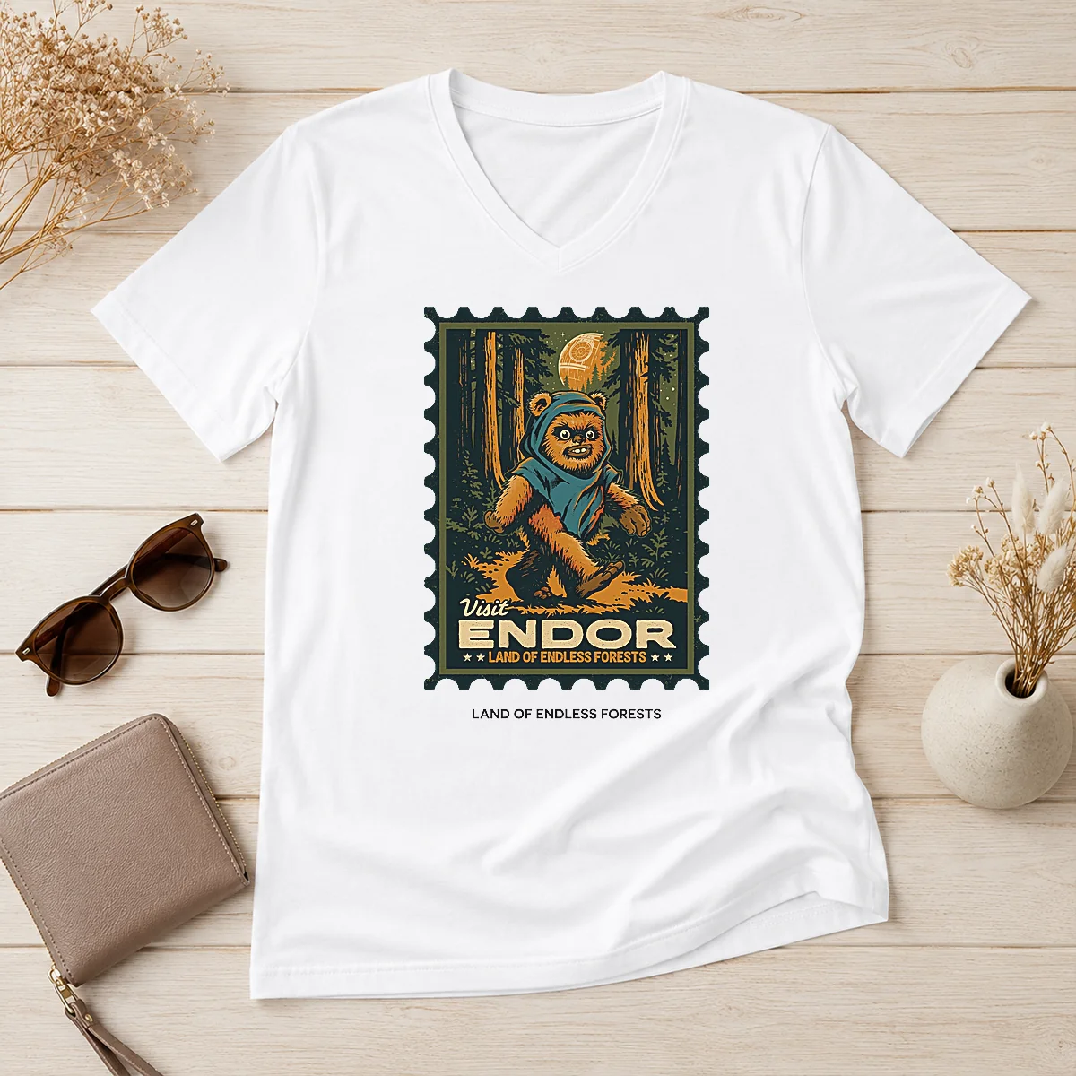 Good Star Wars Ewok Visit Endor V-Neck Shirt Good Star Wars Ewok Visit Endor V-Neck Shirt