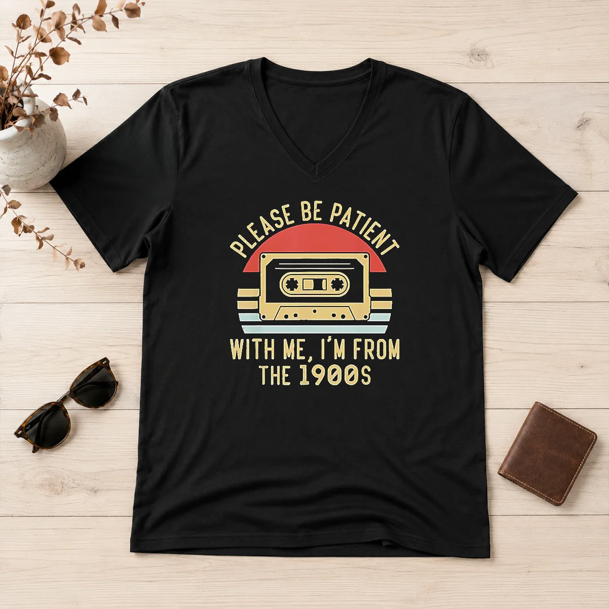 Good Vintage Cassette Tape Please Be V-Neck Shirt Good Vintage Cassette Tape Please Be V-Neck Shirt