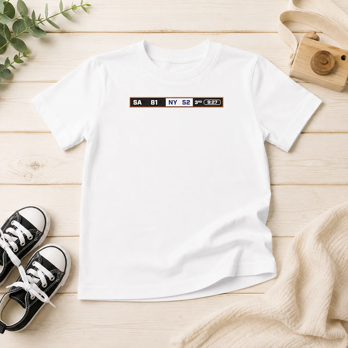 Hot Scoreboard San Antonio Spurs 81 52 New York Knicks Basketball Meme NBA 2026 Kids T-Shirt