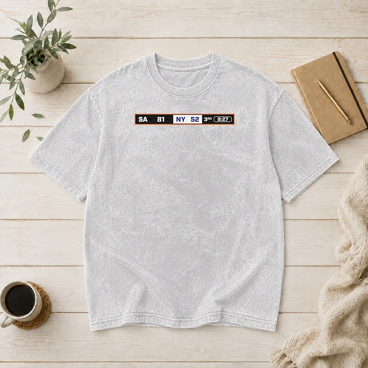 Hot Scoreboard San Antonio Spurs 81 52 New York Knicks Basketball Meme NBA 2026 Washed T-Shirt