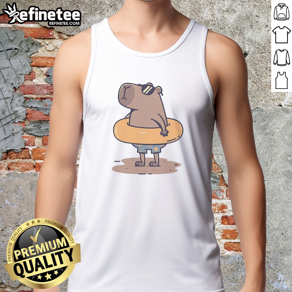 Hot Summer Capy t shirt on Tank Top Hot Summer Capy t shirt shown as a tank top preview