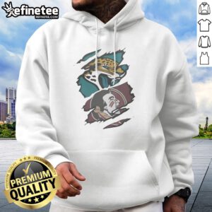 Nice Jacksonville Jaguars Florida State Seminoles Team Logo hoodie featuring vibrant team graphics