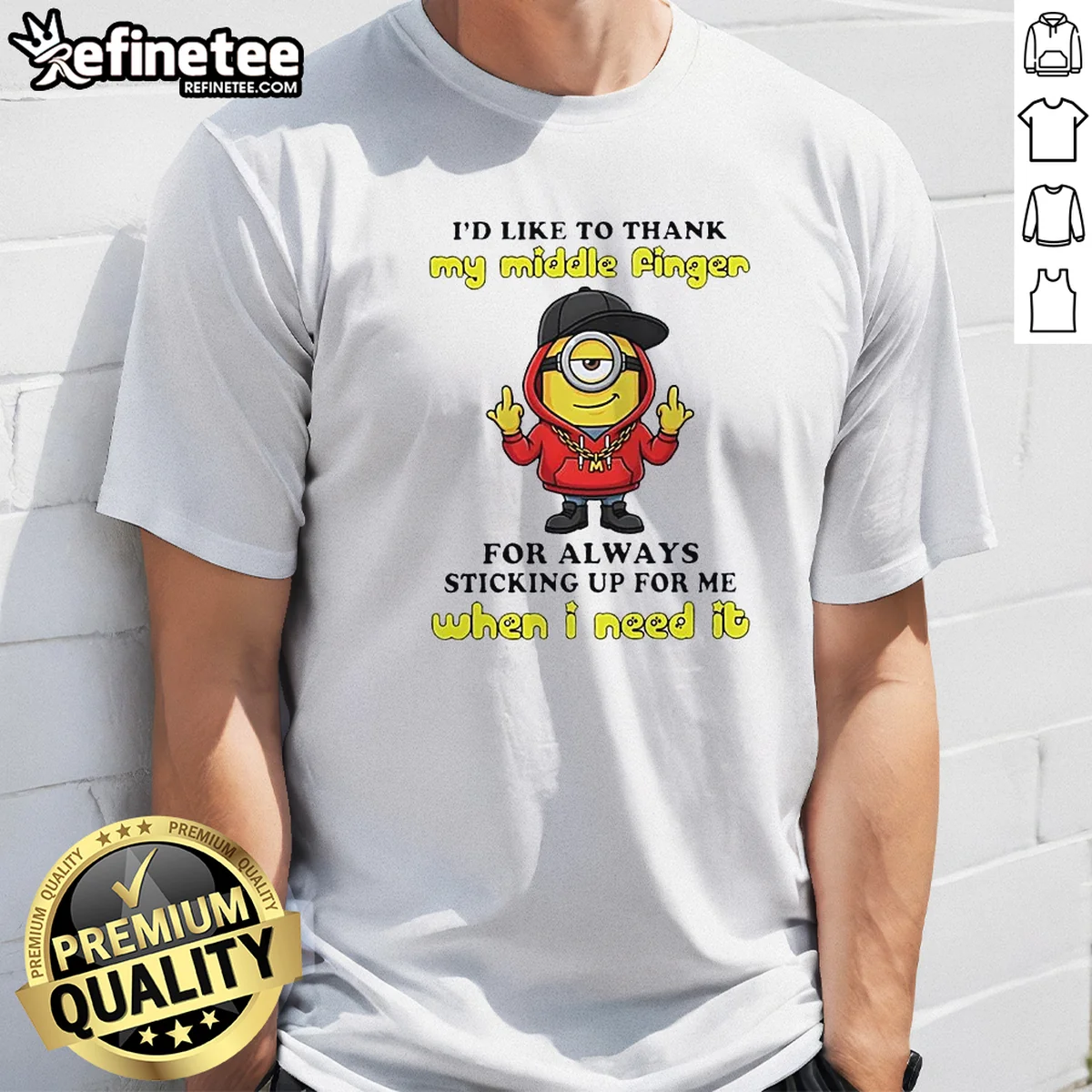 Nice Minions I'D Like To Thank Shirt Nice Minions I'D Like To Thank Shirt