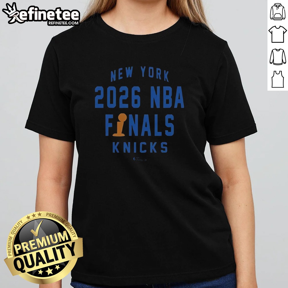 Nice New York Knicks 2026 NBA Finals Trophy T Shirt on Classic Shirt Nice New York Knicks 2026 NBA Finals Trophy T Shirt shown as a classic shirt preview