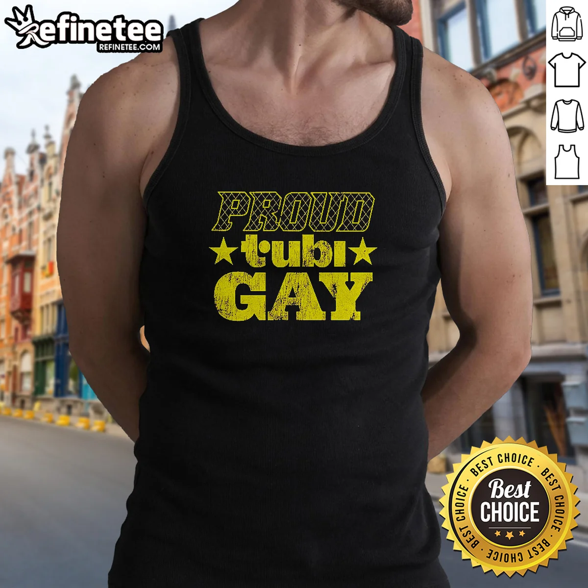 Nice Proud Tubi Gay LGBT Pride Month Tank Top