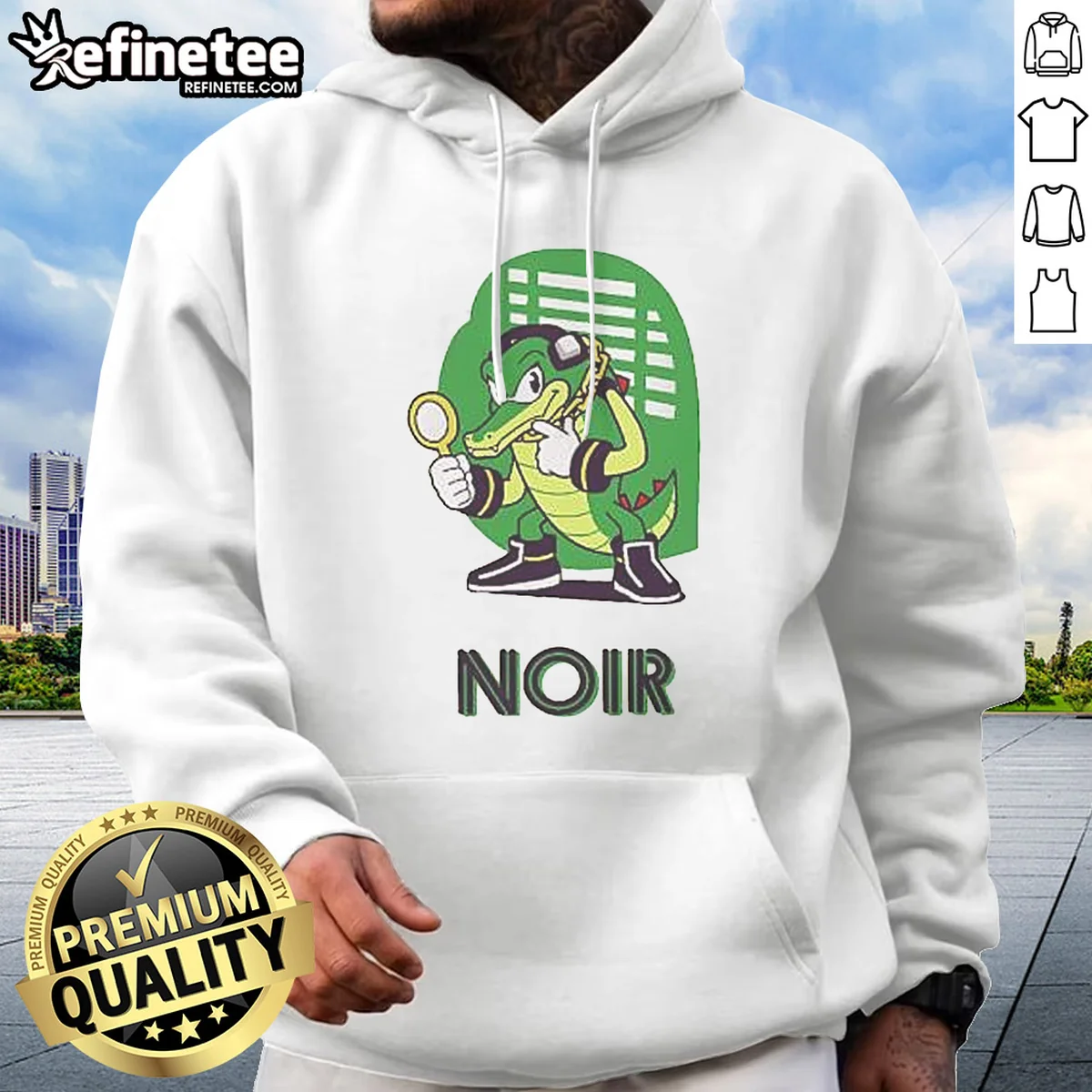 Nice Vector The Crocodile Chaotix Detective Agency Noir Hoodie