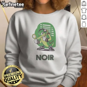 Nice Vector The Crocodile Chaotix Detective Agency Noir Sweatshirt in black, featuring bold graphic print on front