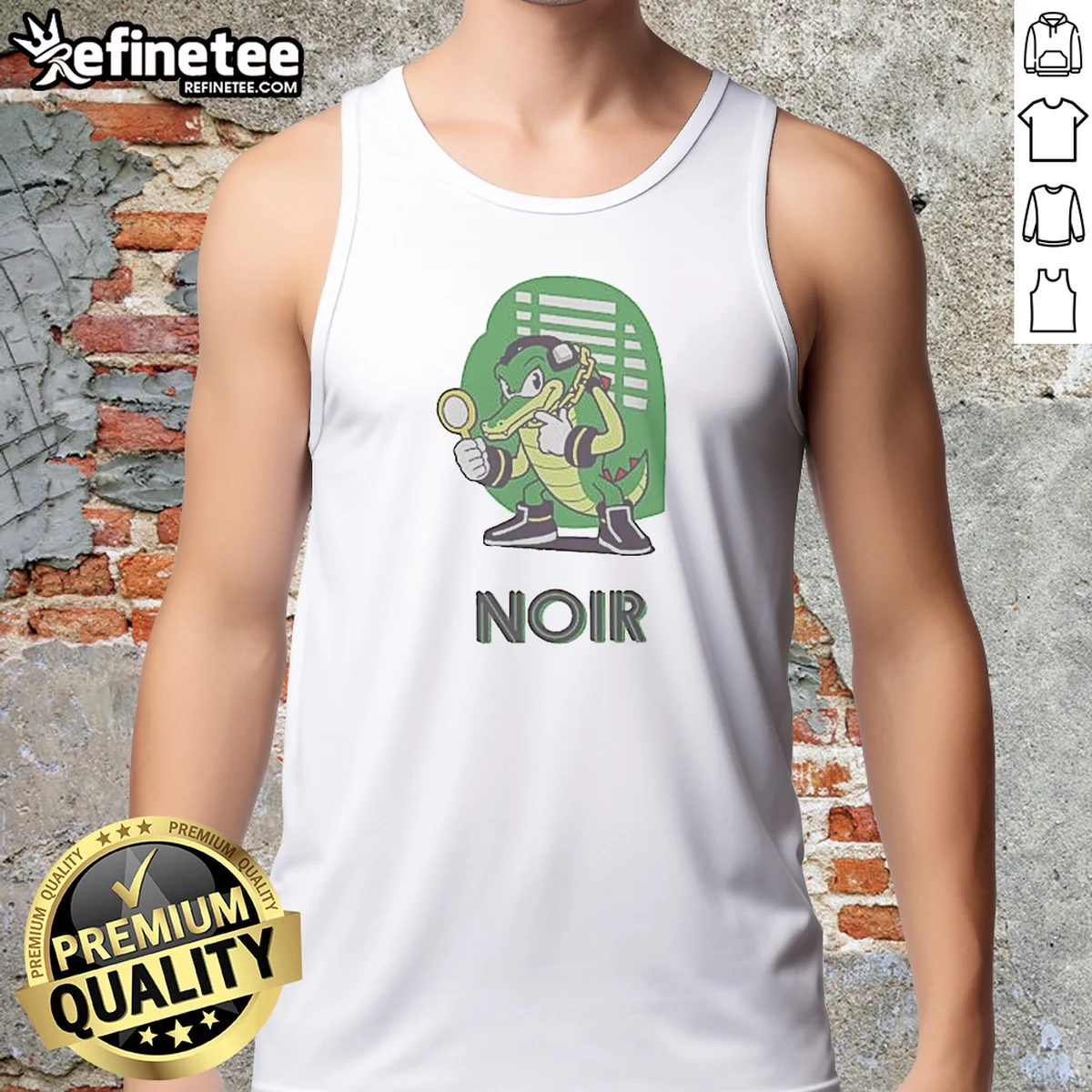 Nice Vector The Crocodile Chaotix Detective Agency Noir Tank Top