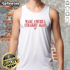 Official Make America Straight Again Male And Female Gender Symbol Political tank top displayed in a vibrant setting