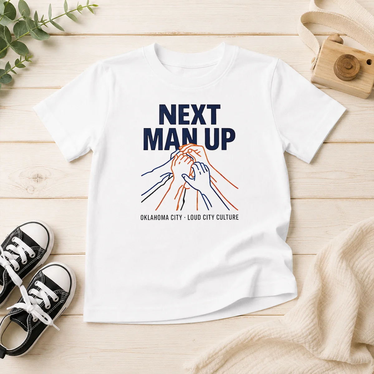 Official Next Man Up Oklahoma City Loud City Culture Basketball Kids T-Shirt