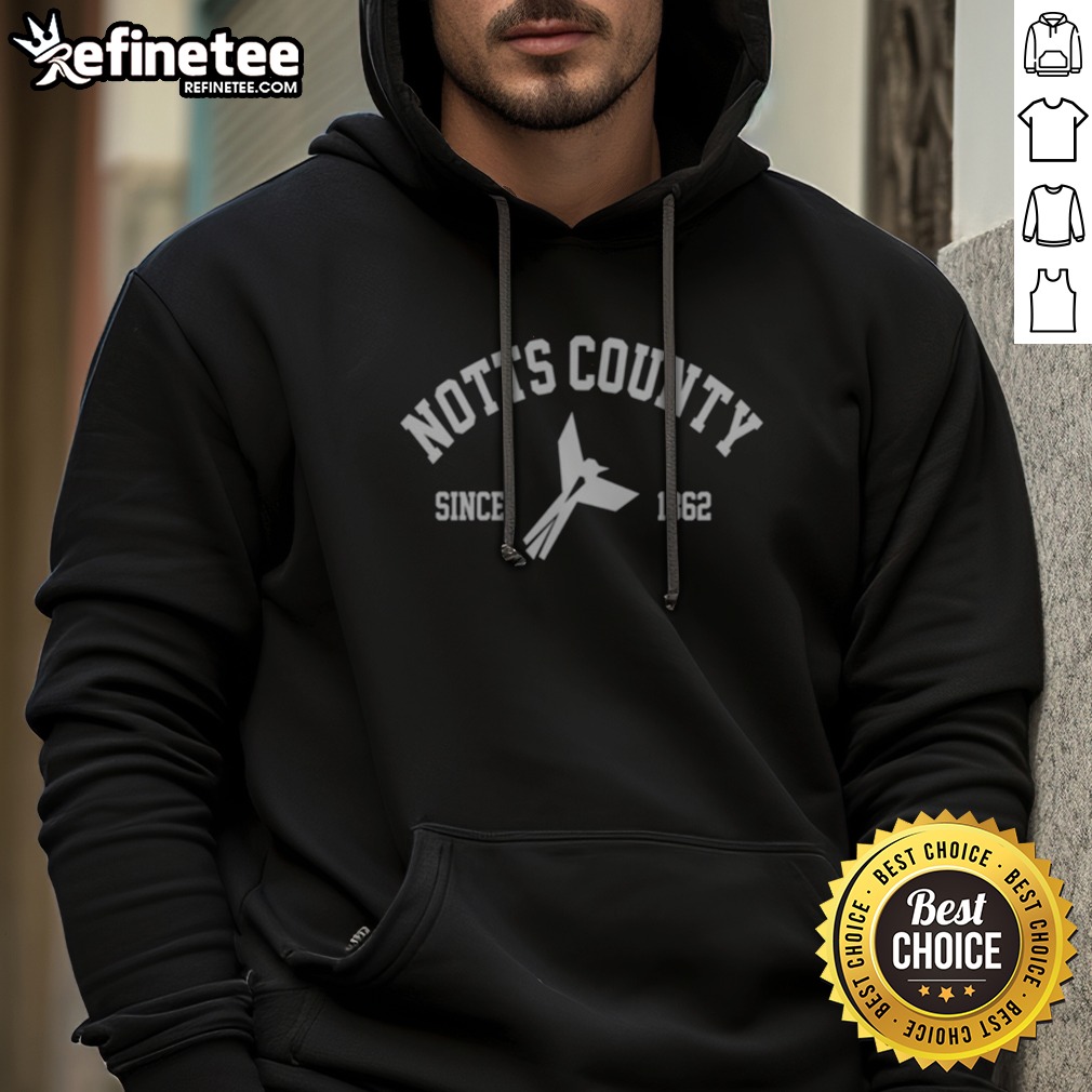 Official Notts County Since 1862 Magpie T Shirt on Hoodie Official Notts County Since 1862 Magpie T Shirt shown as a hoodie preview