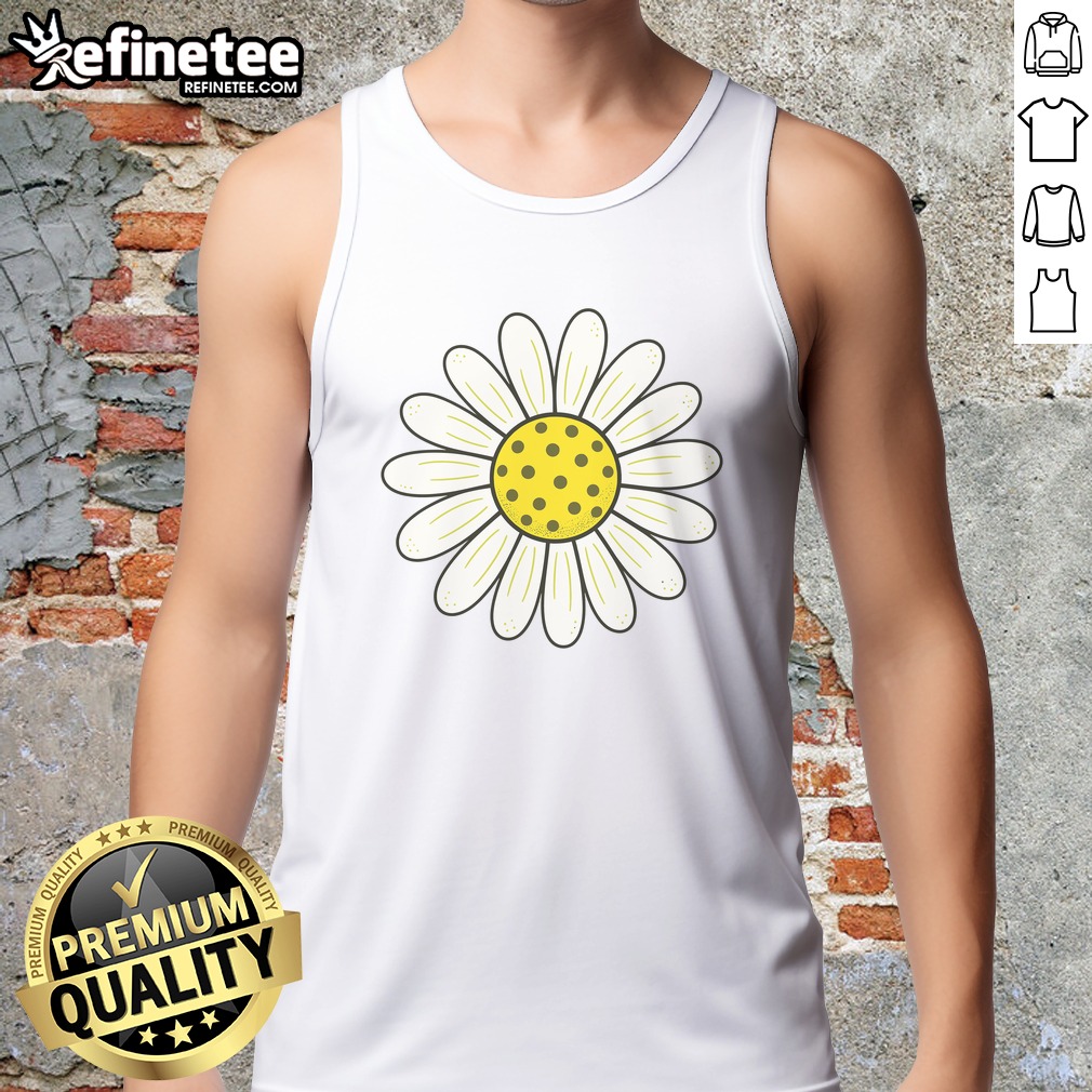 Official Pickleball Sun Flower Daisy t shirt on Tank Top Official Pickleball Sun Flower Daisy t shirt shown as a tank top preview