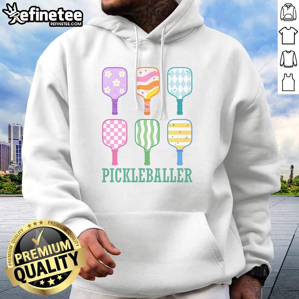 Official Pickleballer Pickle Baller Funny Cute Pickleball T Shirt on Hoodie Official Pickleballer Pickle Baller Funny Cute Pickleball T Shirt shown as a hoodie preview