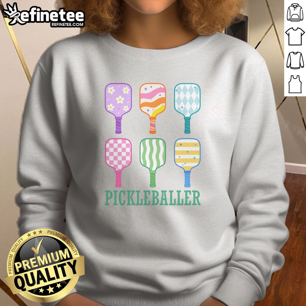 Official Pickleballer Pickle Baller Funny Cute Pickleball T Shirt on Sweatshirt Official Pickleballer Pickle Baller Funny Cute Pickleball T Shirt shown as a sweatshirt preview