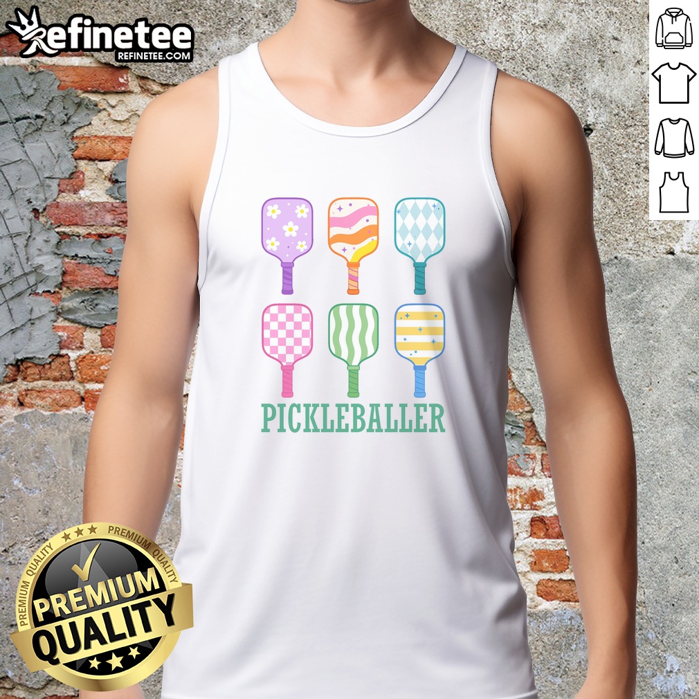 Official Pickleballer Pickle Baller Funny Cute Pickleball T Shirt on Tank Top Official Pickleballer Pickle Baller Funny Cute Pickleball T Shirt shown as a tank top preview