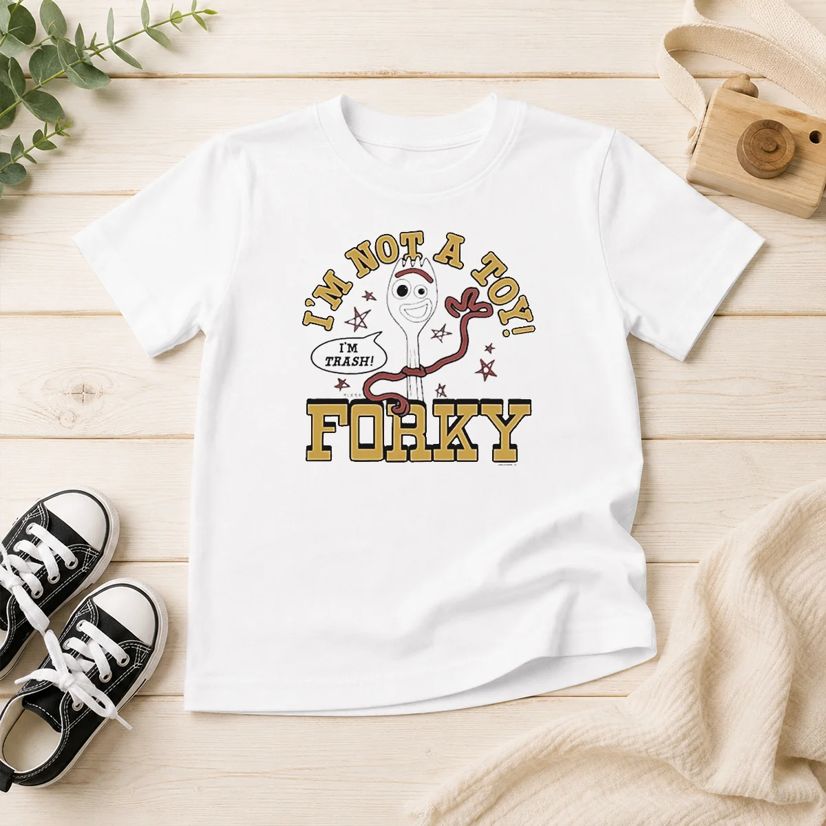 Original Im Not A Toy Story Forky Im Trash Kids T-Shirt