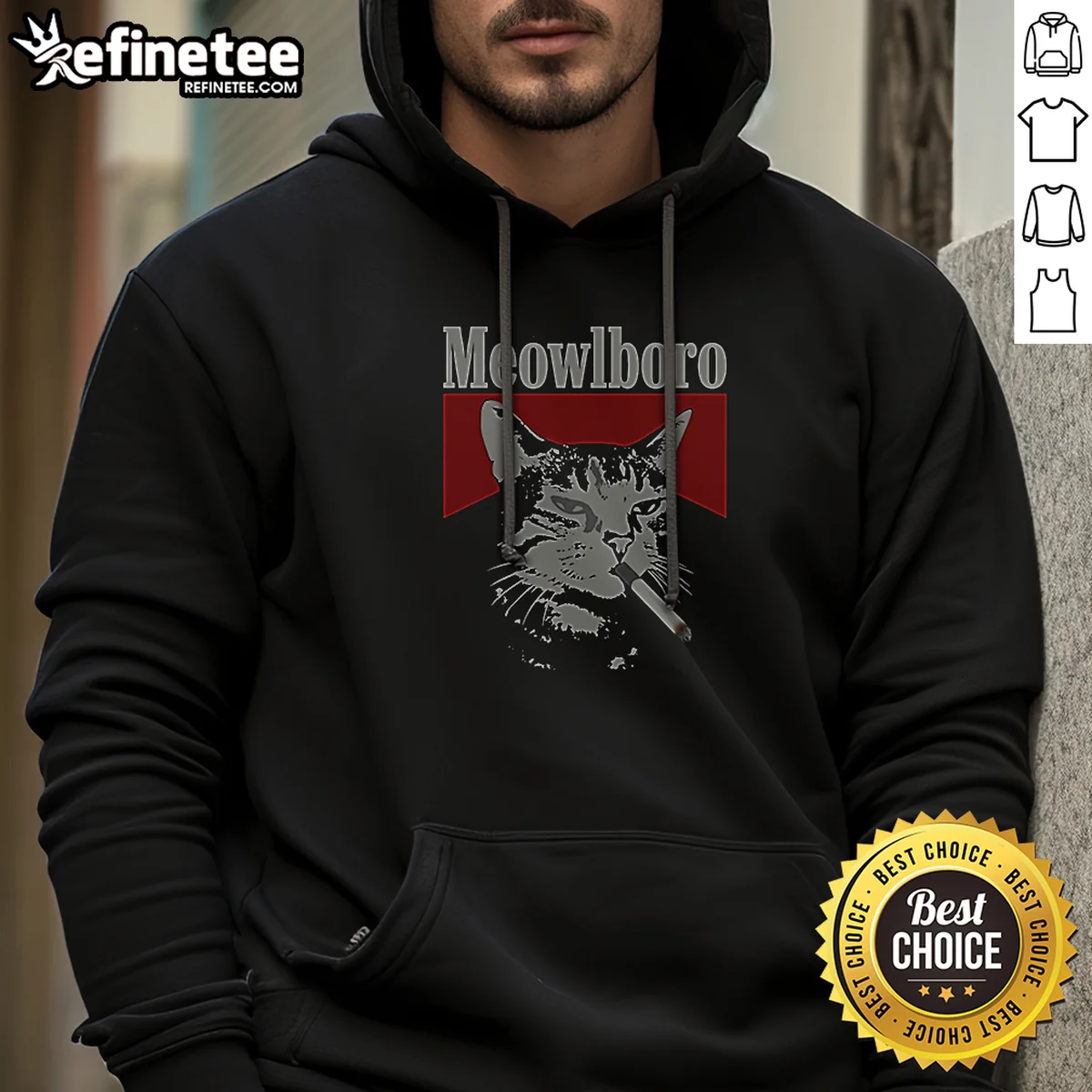 Original Meowlboro Smoking Meow Cat Hoodie