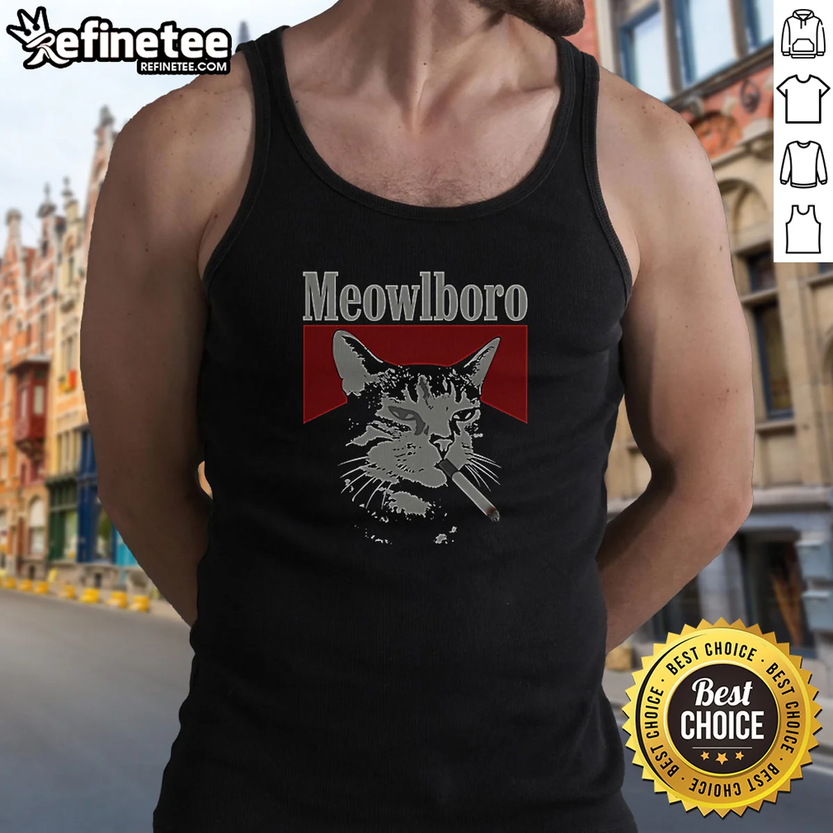 Original Meowlboro Smoking Meow Cat Tank Top