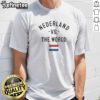 Original Nederland Vs The World t shirt in black, short sleeve casual cotton tee
