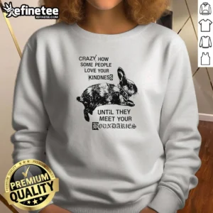 Original Rabbit Crazy How Some People Love Your Kindness Until They Meet Your Boundaries Sweatshirt