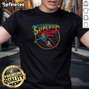Original Supergirl t shirt featuring a bold graphic design on a comfortable fabric.